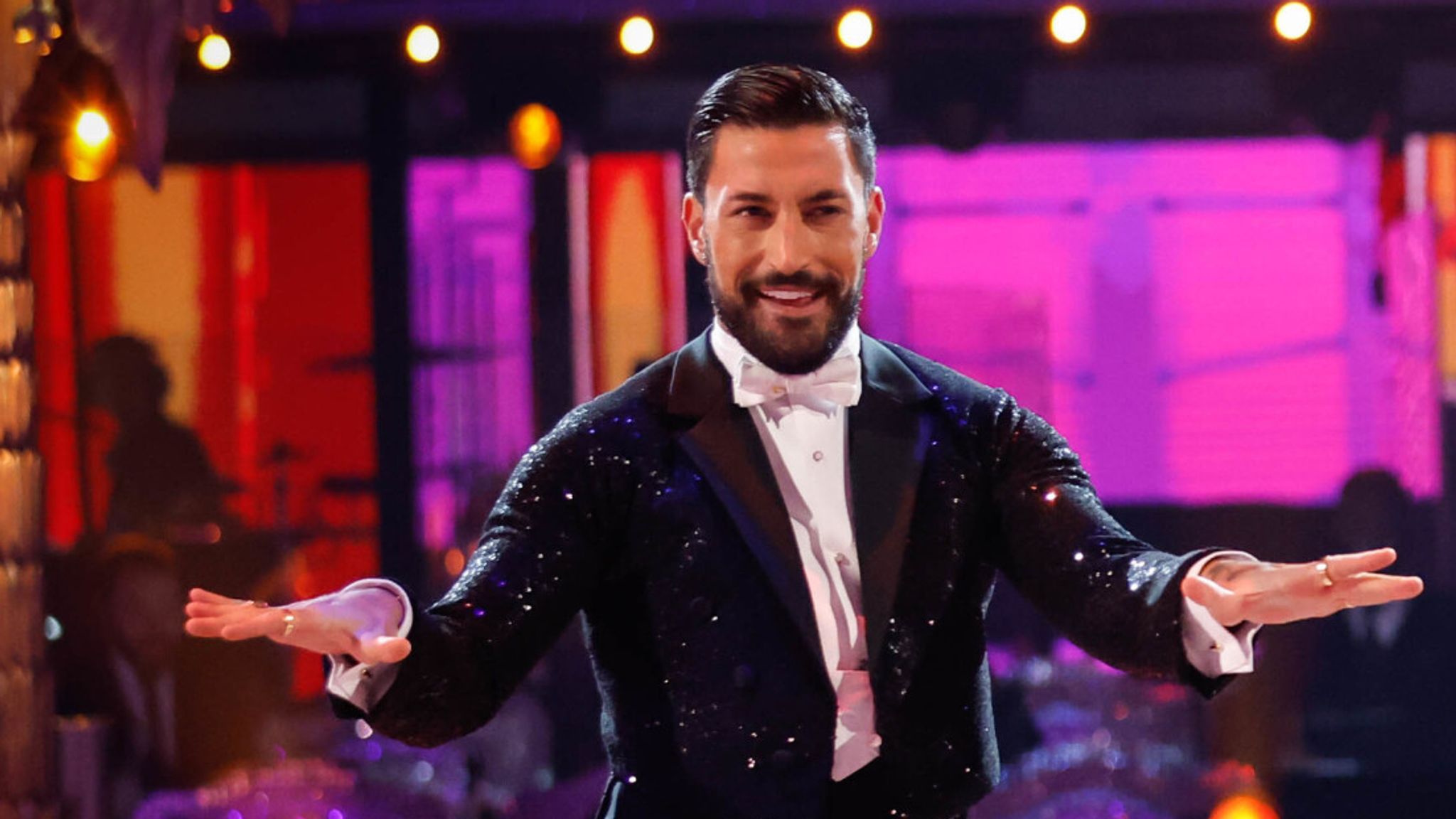 For use in UK, Ireland or Benelux countries only BBC handout photo of Richie Anderson and Giovanni Pernice during the live show of Strictly Come Dancing on BBC1 2022. Issue date: Saturday October 1, 2022.