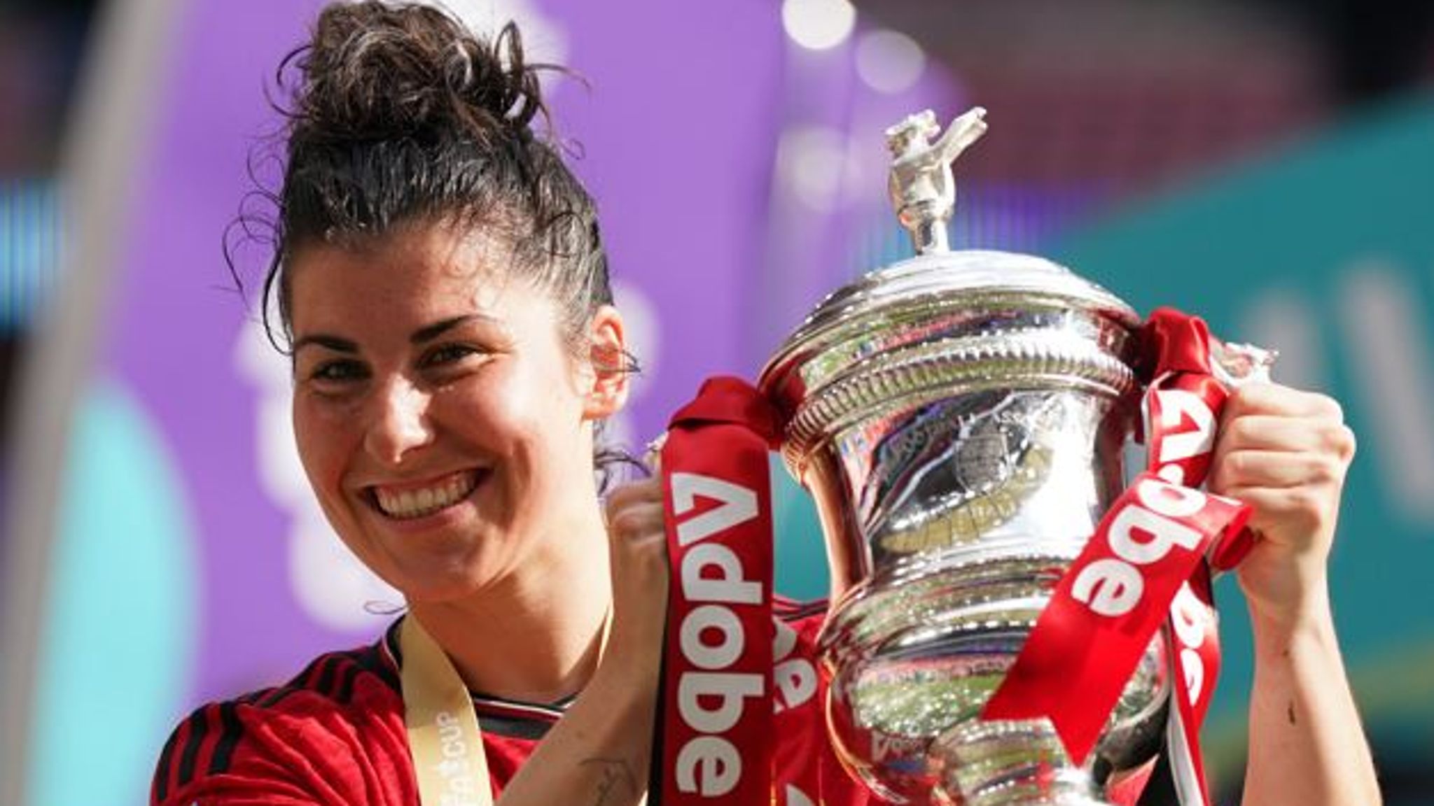 Lucia Garcia scored twice in the FA Cup final against Tottenham 