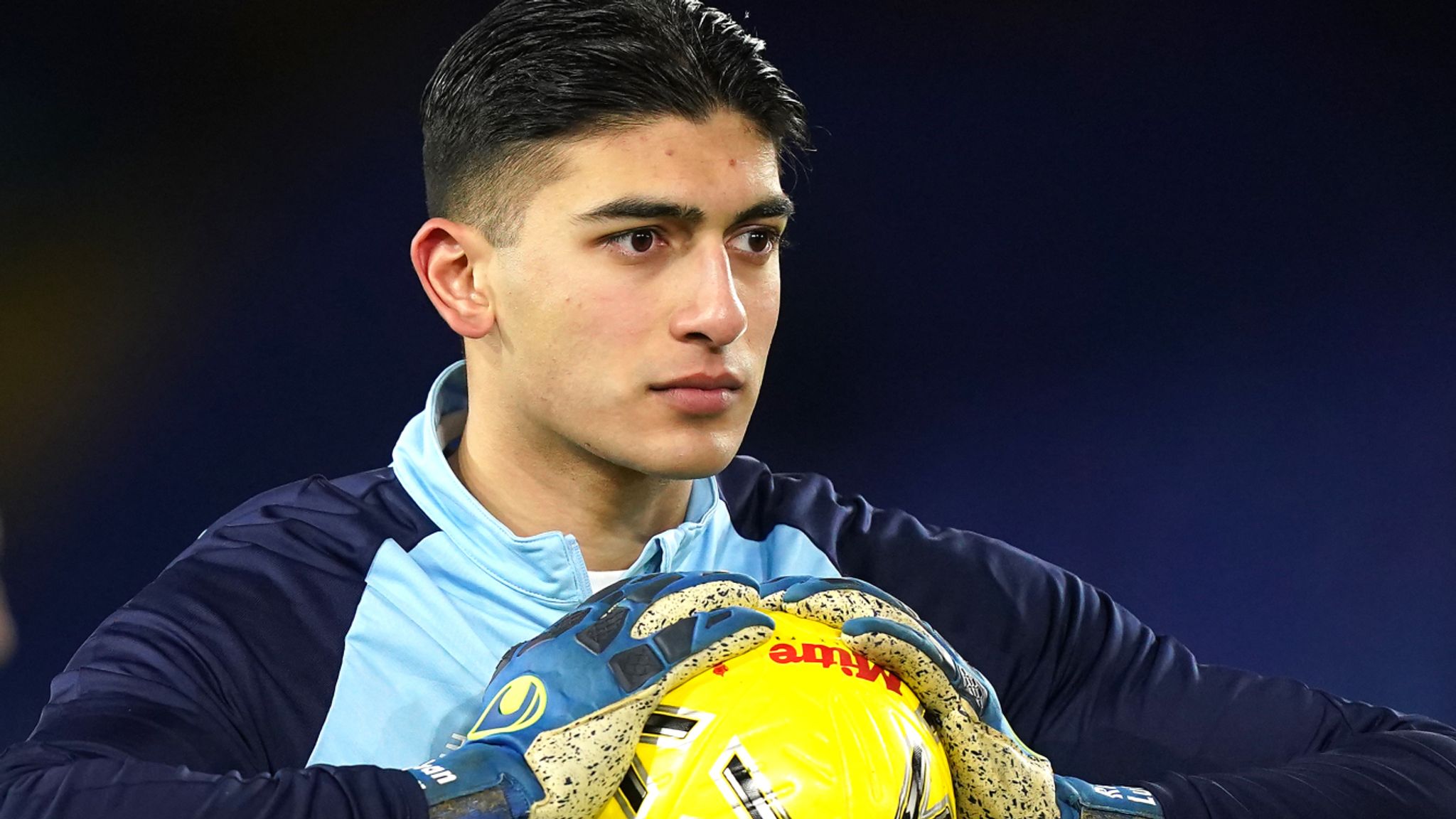 Cardiff City goalkeeper Rohan Luthra warming up prior to kick-off before the Emirates FA Cup third round replay match at Elland Road, Leeds.