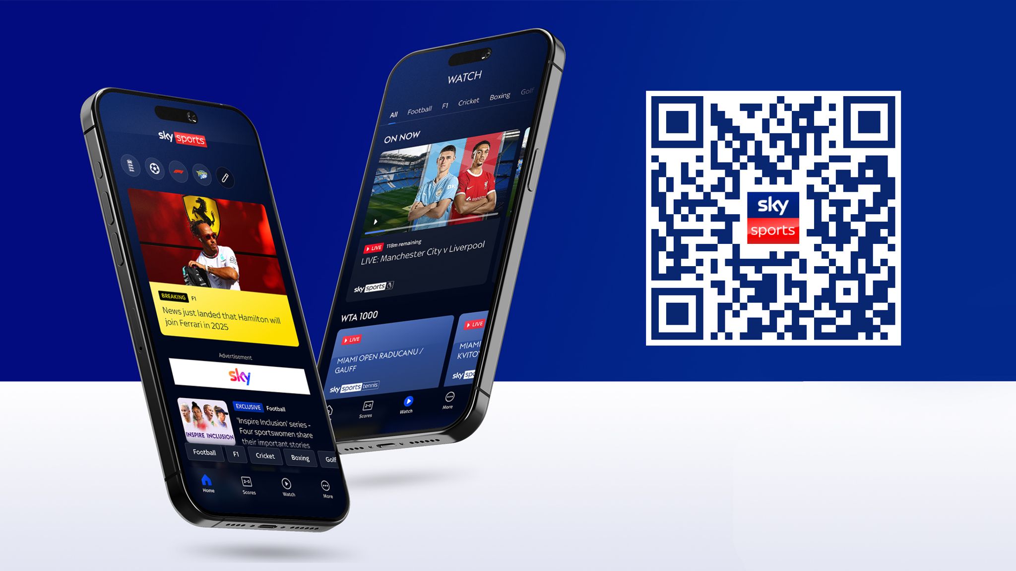 Watch live sport on the revamped Sky Sports App, which boasts a refreshed design and navigation