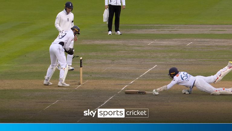 Ollie Pope has the awareness to react quickly to stump Sri Lanka&#39;s final man Vishwa Fernando to bring their total to 236 in the first innings on the opening day of their test match against England. 