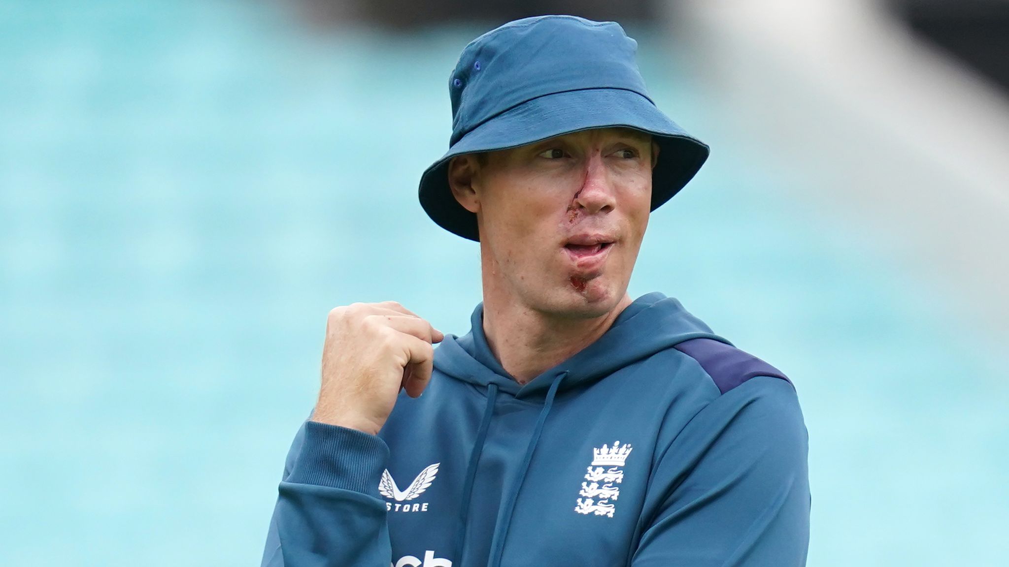 Andrew Flintoff during the nets session at the Kia Oval