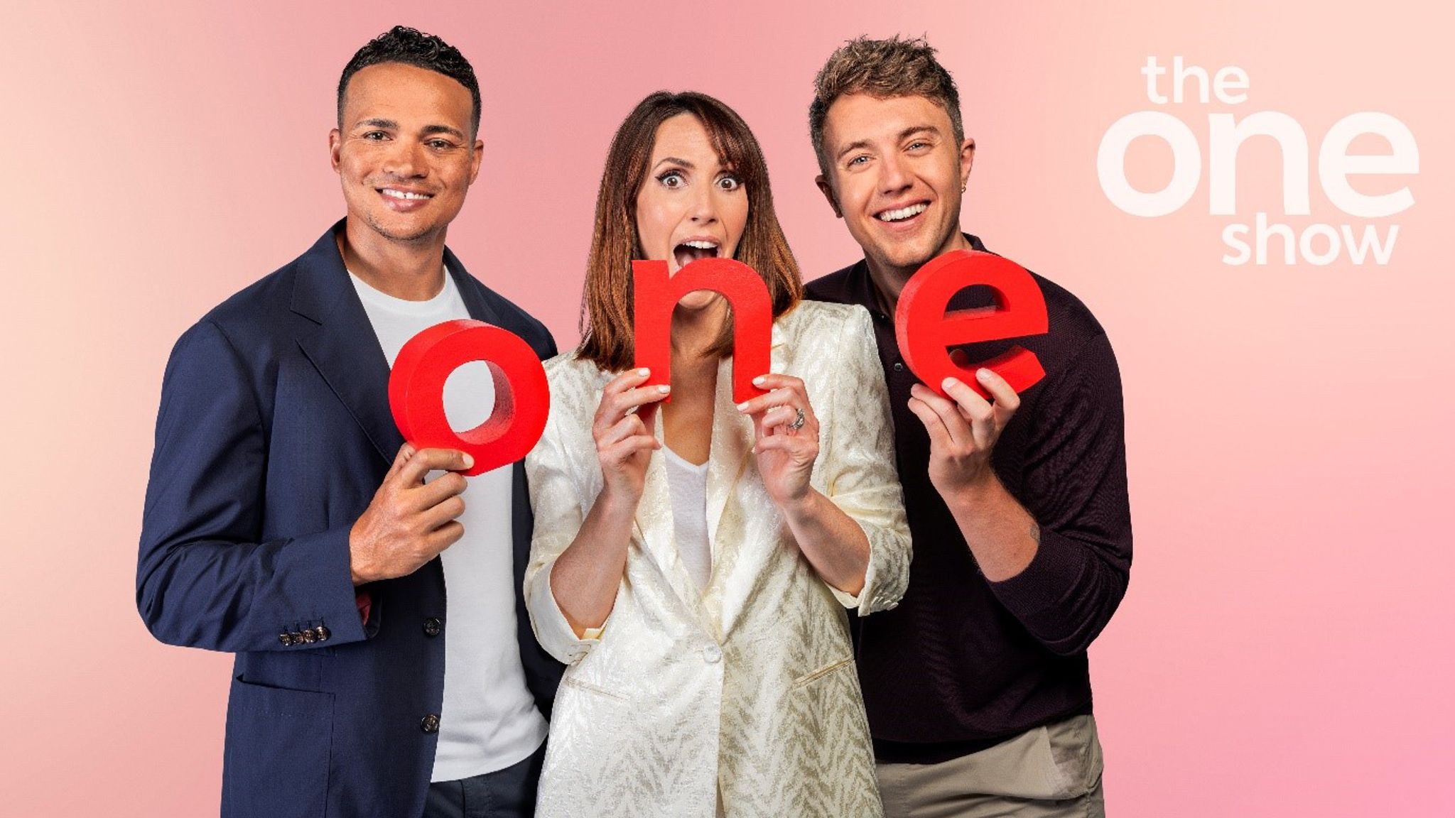 The One Show's hosts Jermaine Jenas, Alex Jones and Roman Kemp. Pic: PA