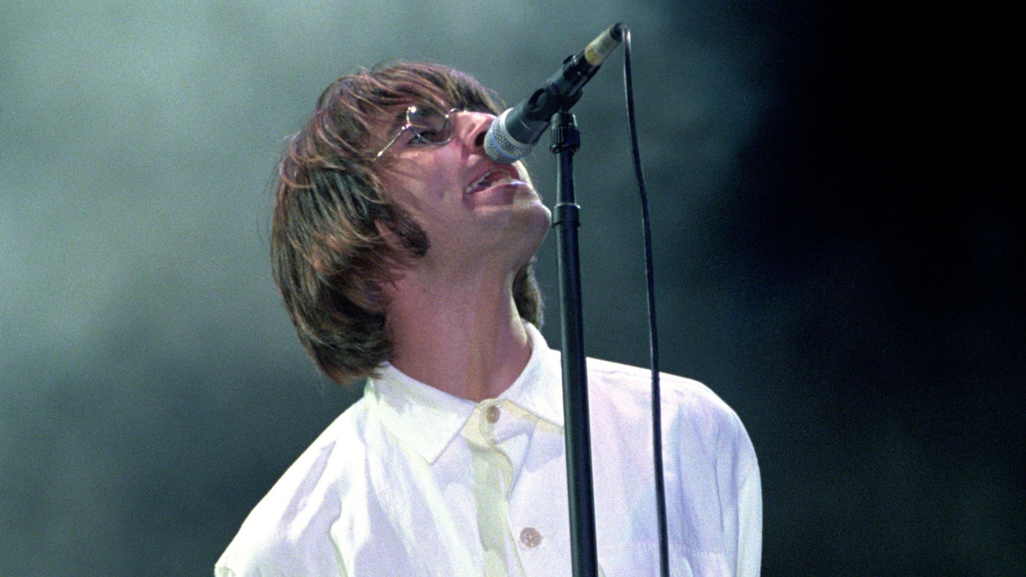 Oasis - Knebworth Liam Gallagher, of Oasis, at the concert at Knebworth in Hertfordshire. Picture by: Stefan Rousseau/PA Archive/PA Images Date taken: 10-Aug-1996