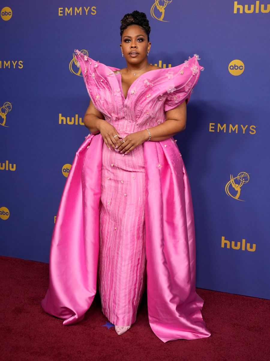 Amber Chardae Robinson arrives at the 76th Primetime Emmy Awards on Sunday, Sept. 15, 2024, at the Peacock Theater in Los Angeles. (AP Photo/Jae C. Hong)