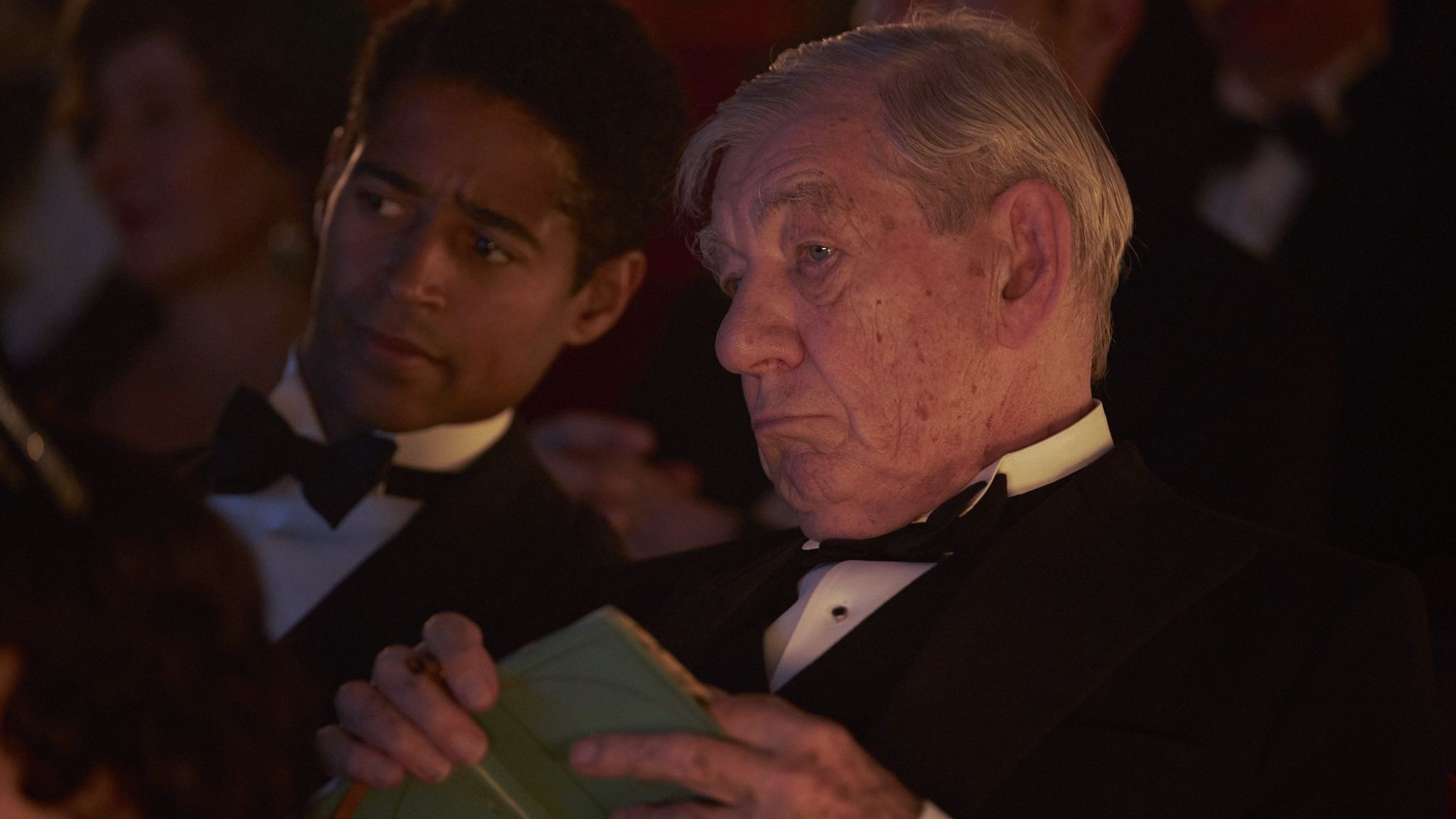 Alfred Enoch and Ian McKellen in The Critic