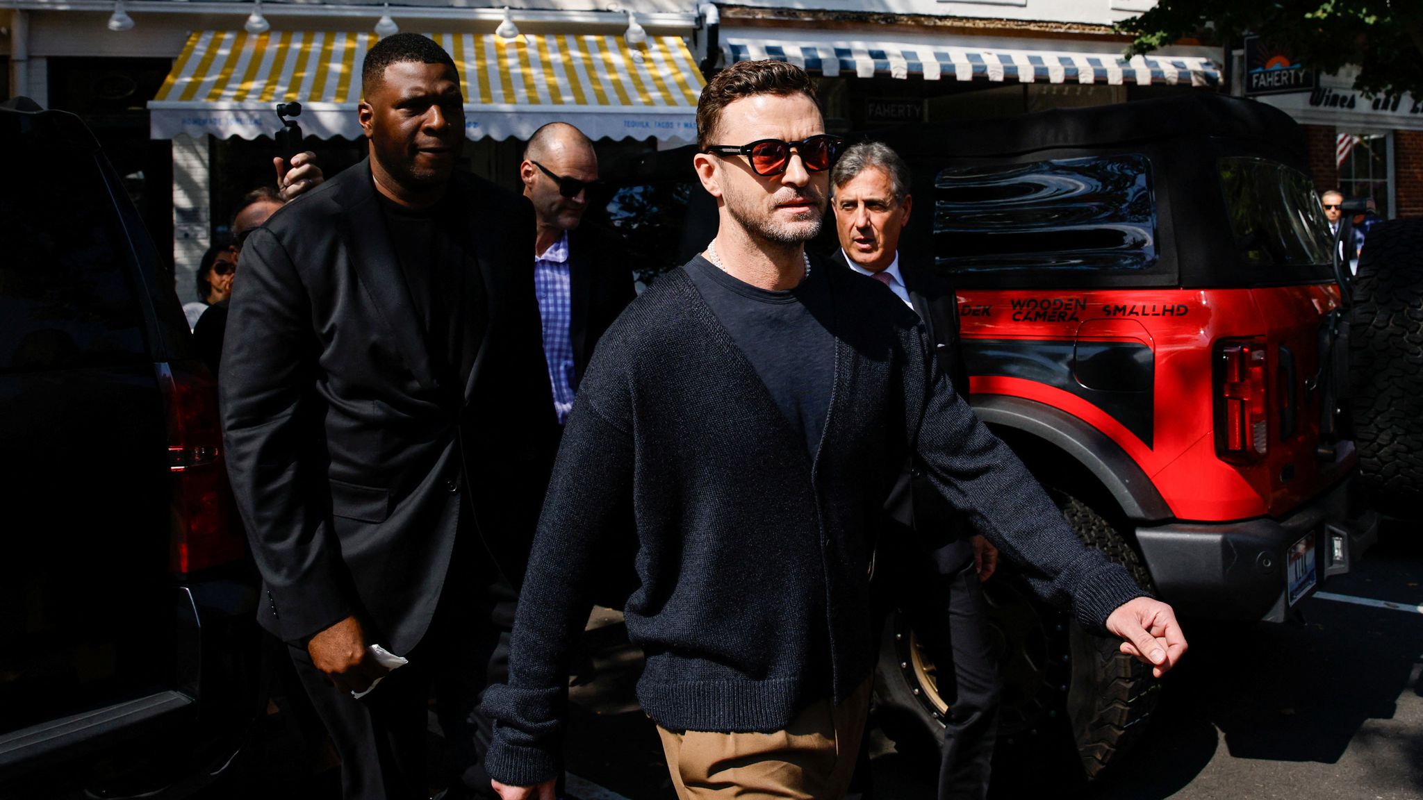 Singer Justin Timberlake arrives to appear in court in Sag Harbor, New York, U.S., September 13, 2024. REUTERS/Eduardo Munoz