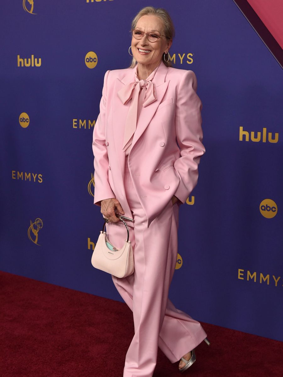 Meryl Streep arrives at the 76th Primetime Emmy Awards on Sunday, Sept. 15, 2024, at the Peacock Theater in Los Angeles. (Photo by Richard Shotwell/Invision/AP)