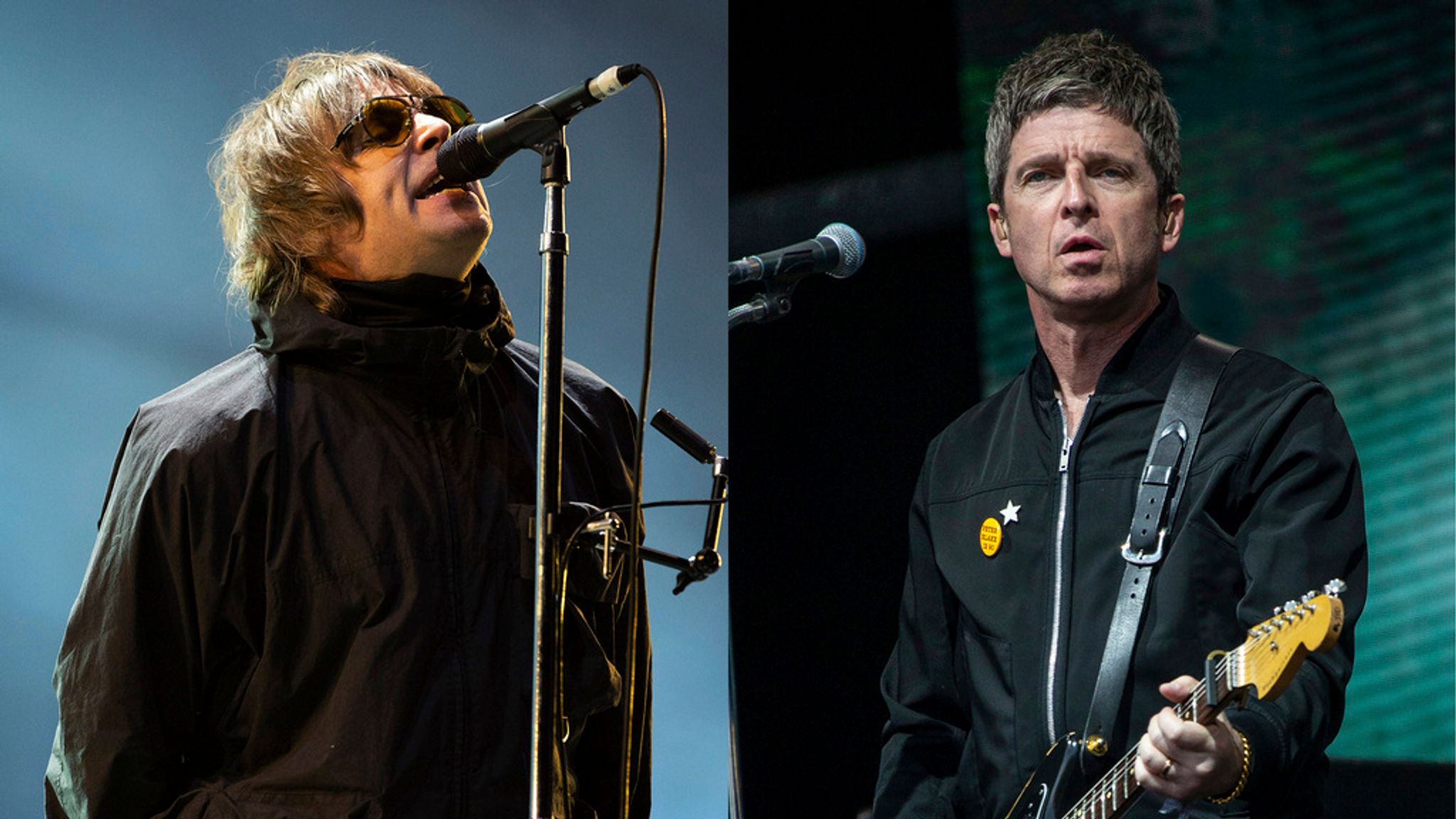 Liam (L) and Noel Gallagher. Pic: AP 