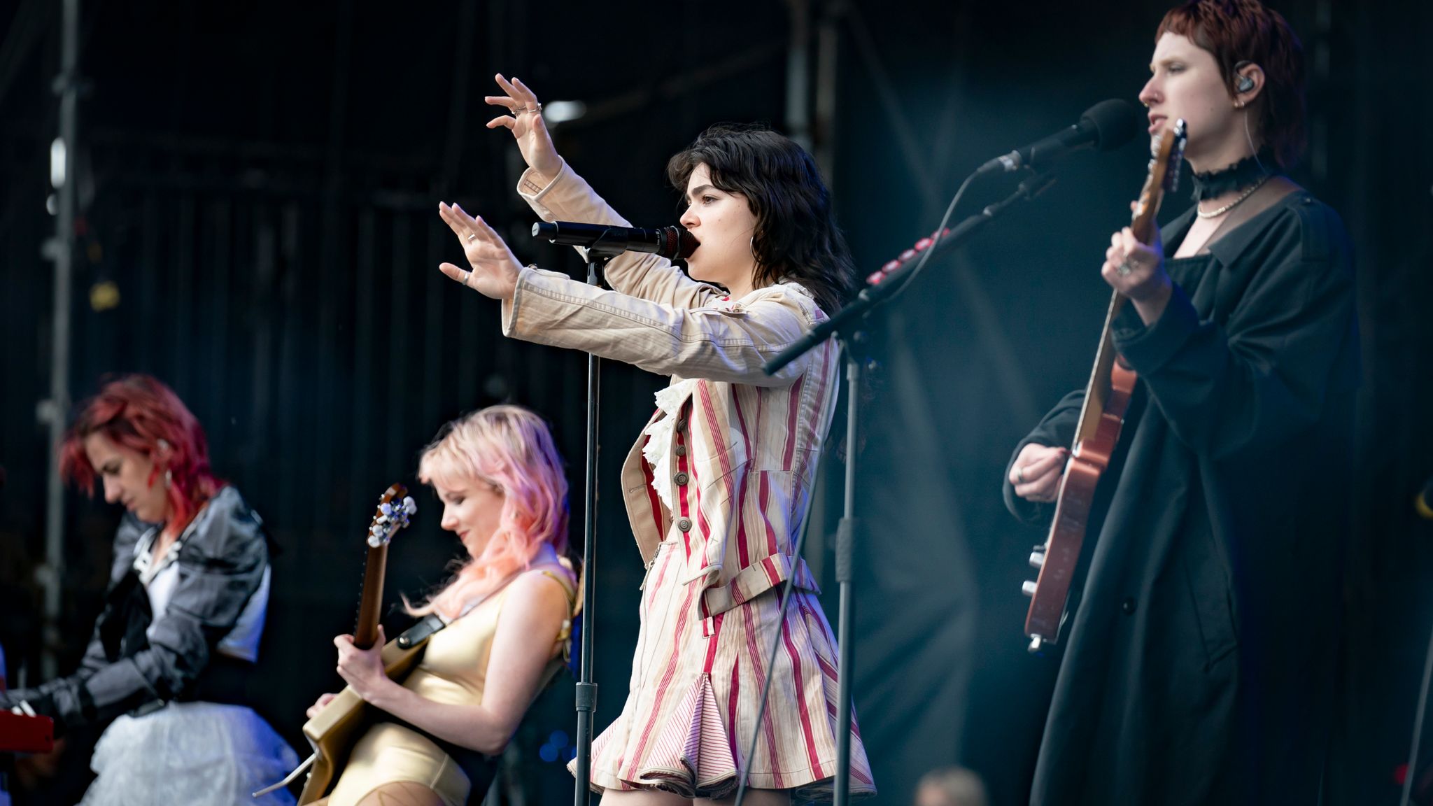 The Last Dinner Party performing at Leeds Festival 2024. Pic: PA