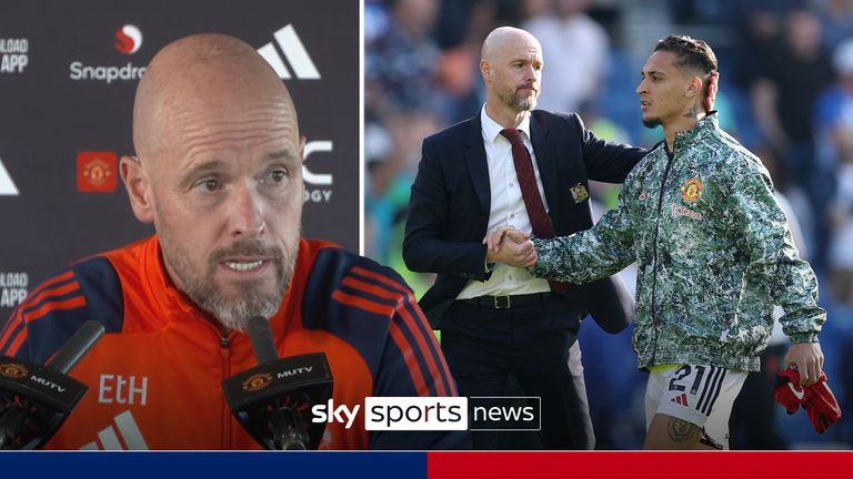 Manchester United manager Erik Ten Hag says Antony is doing all he can in training and, is showing determination to win a spot back in the team despite only making one appearance as a substitute this season. 