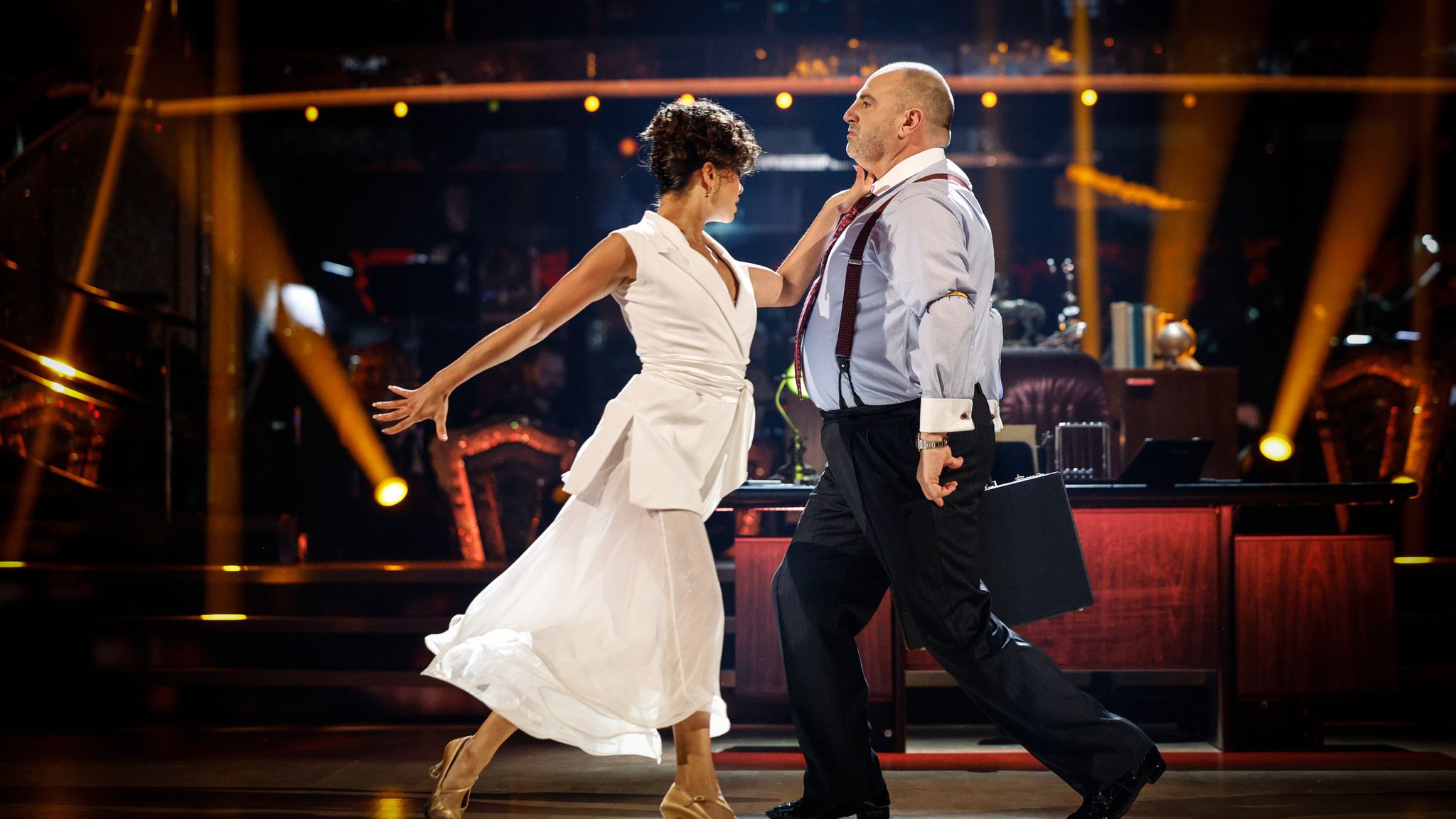 Wynne Evans and Katya Jones. Pic: BBC/PA