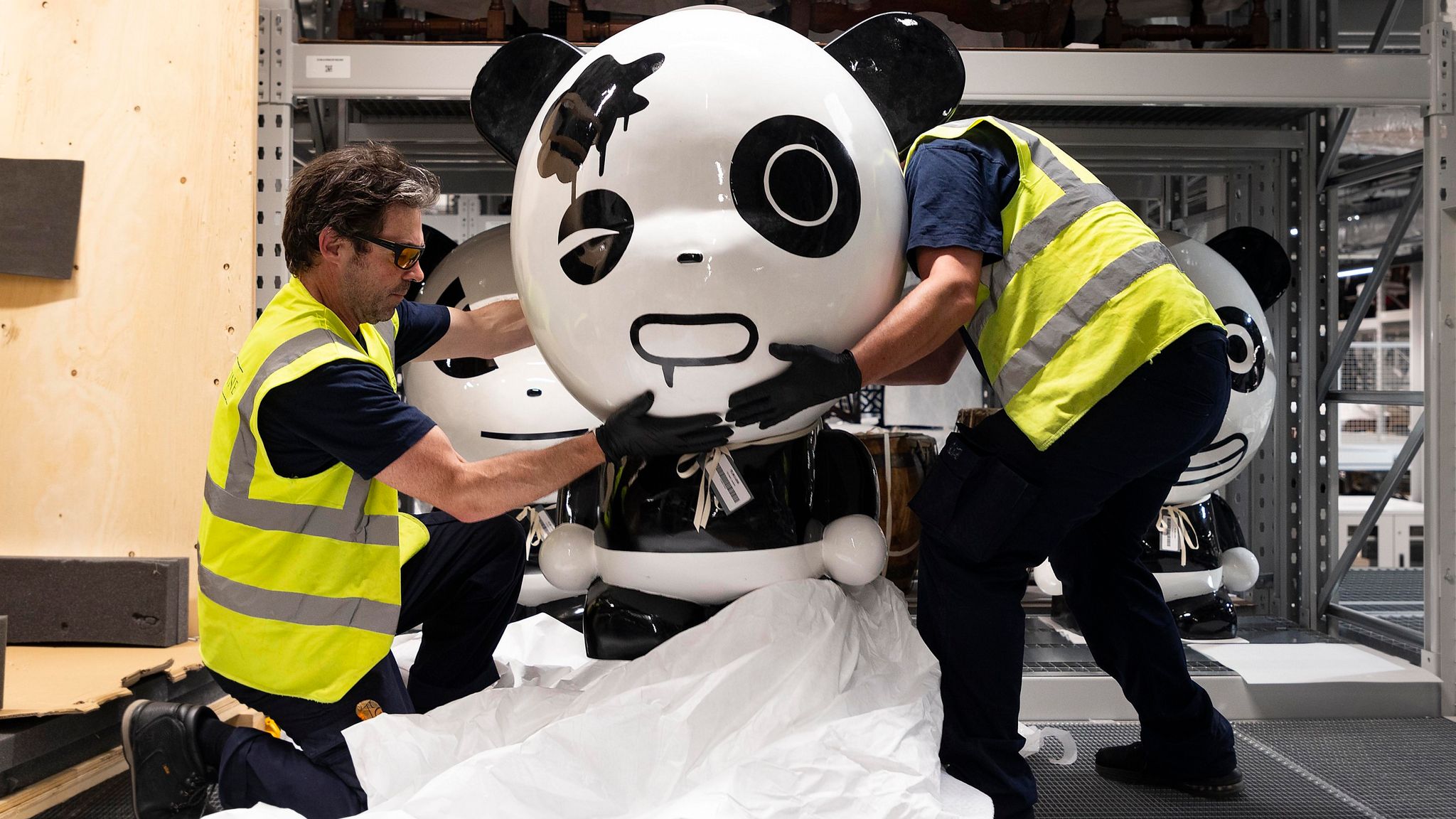 Sculptures from Hi, Panda series by Jiji, 2007. Pic: Victoria And Albert Museum/David Parry