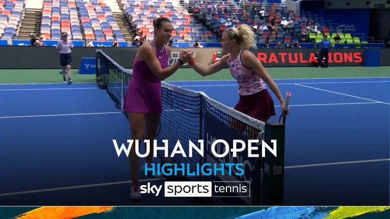 Highlights of the round 32 match between Aryna Sabalenka and Katerina Siniakova at the Wuhan Open. 