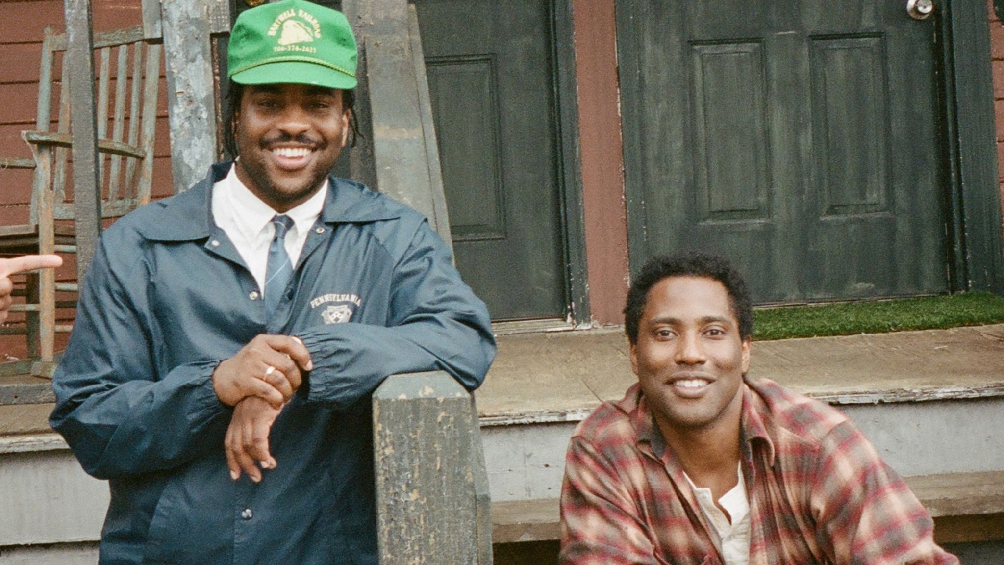 The Piano Lesson (L-R): Actor Ray Fisher, writer-director Malcolm Washington, and his brother and star John David Washington on set. Pic: Katia Washington/ Netflix 2024