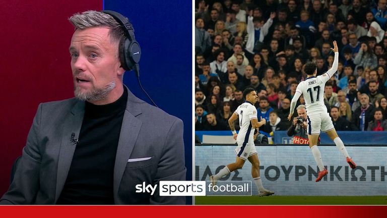 Lee Hendrie praised Curtis Jones&#39; goal, his first one in international football, as England moved into a 3-0 lead over Greece in the Nations League.