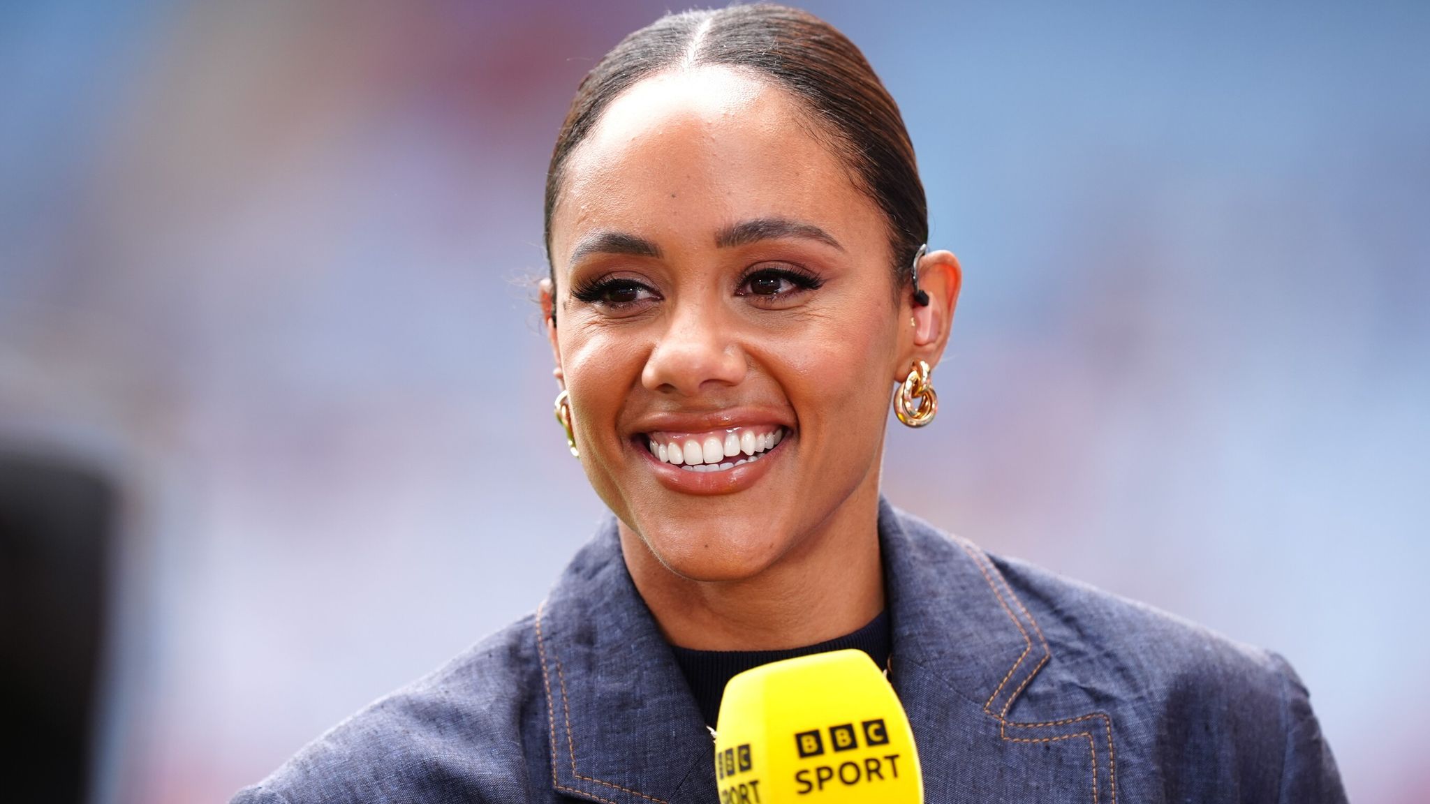 Alex Scott commentating for BBC Sport. Pic: PA