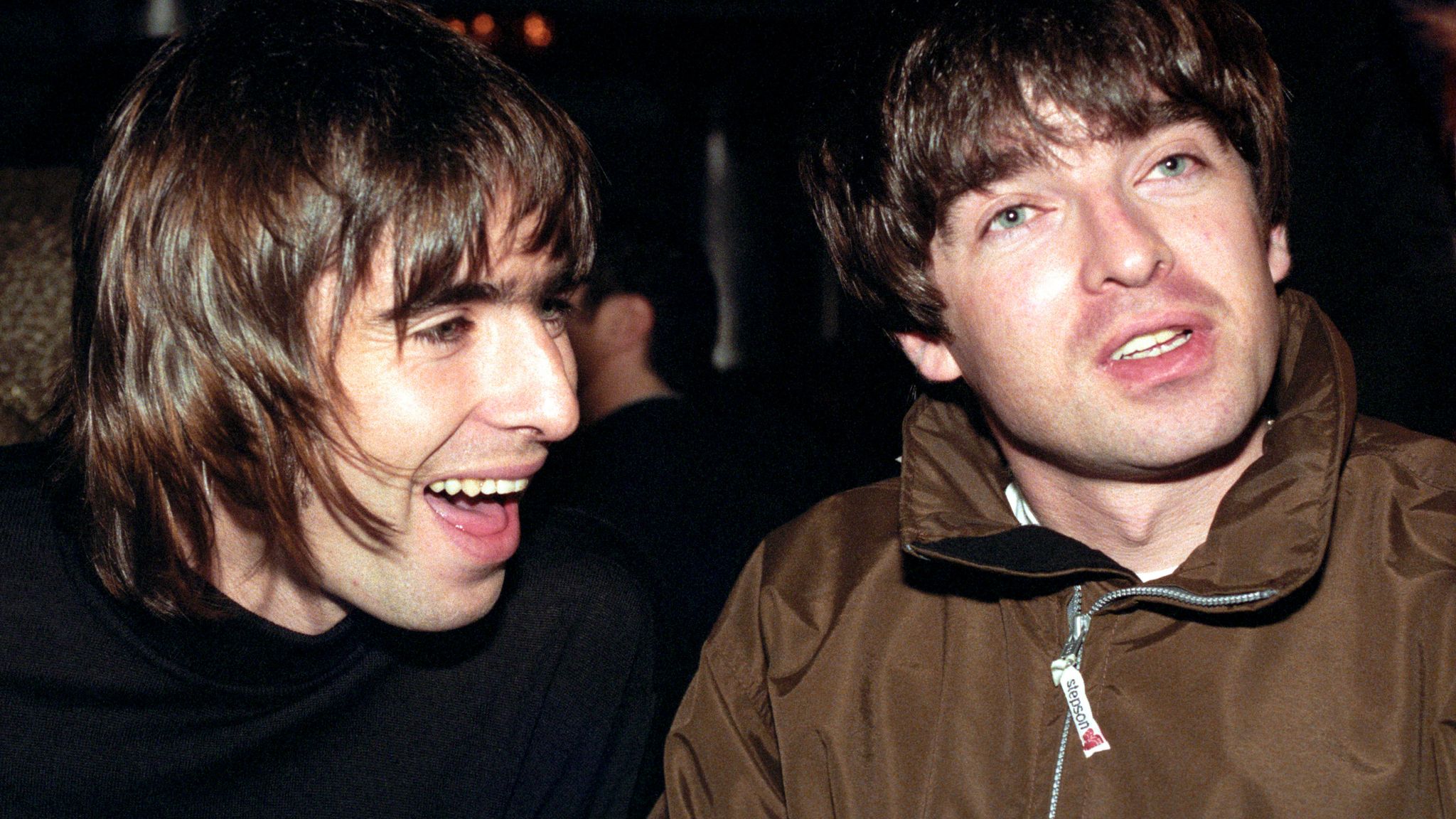 Oasis stars Liam and Noel Gallagher pictured at the Q Magazine music awards in London. Oasis frontman Liam received the Best Act in the World trophy on behalf of the band at the 10th anniversary of the awards. * On 14.11.96 Oasis were announced as winners of the Best Group in the MTV Europe Awards, but failed to turn up for the event. See PA story SHOWBIZ MTV. Photo by Fiona Hanson/PA.