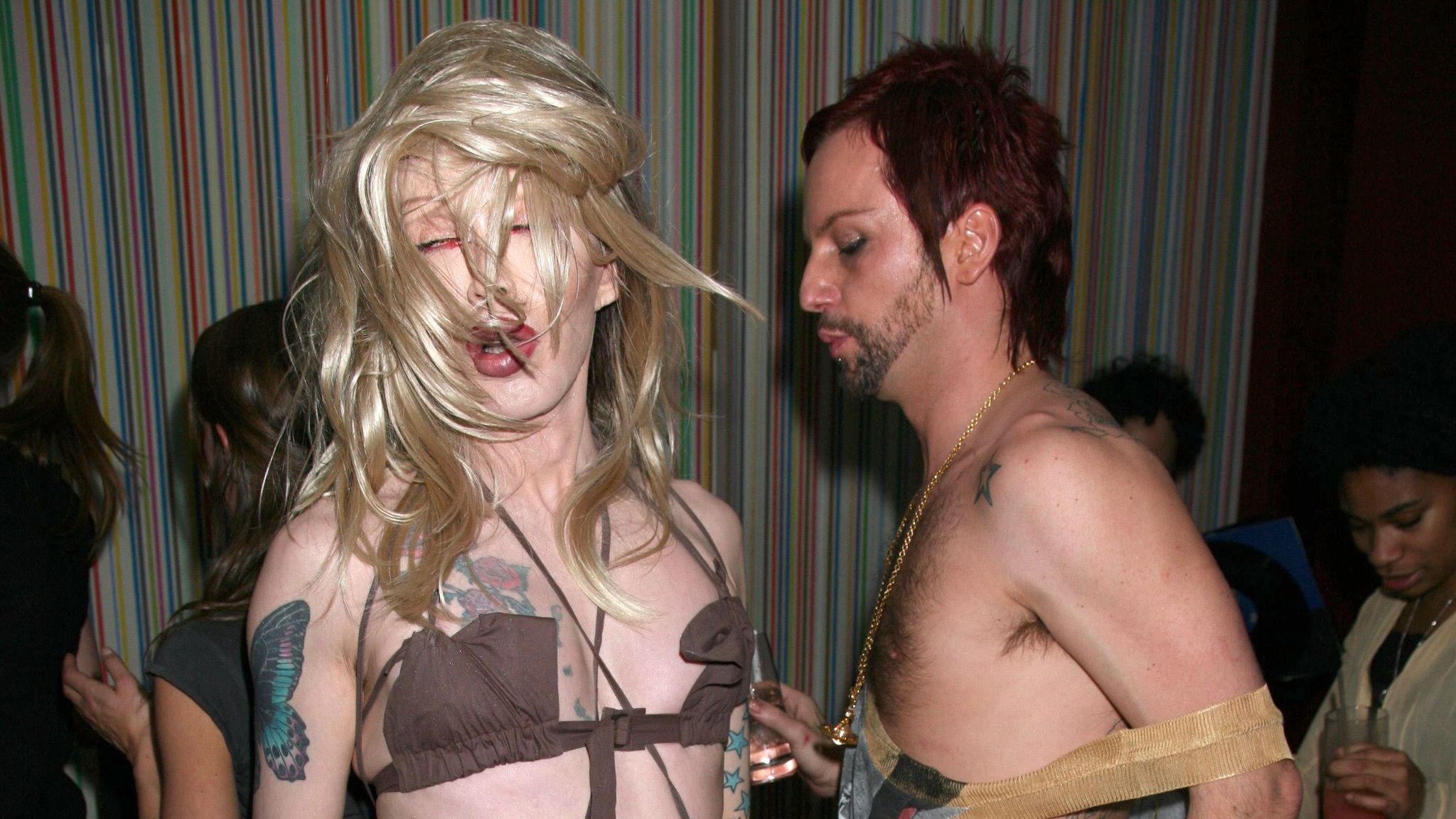 Mandatory Credit: Photo by Richard Young/Shutterstock Pete Burns and boyfriend Michael Simpson.DAZED AND CONFUSED 'GAP RED' LAUNCH AT THE GROUCHO CLUB, LONDON, BRITAIN - 15 MAR 2006