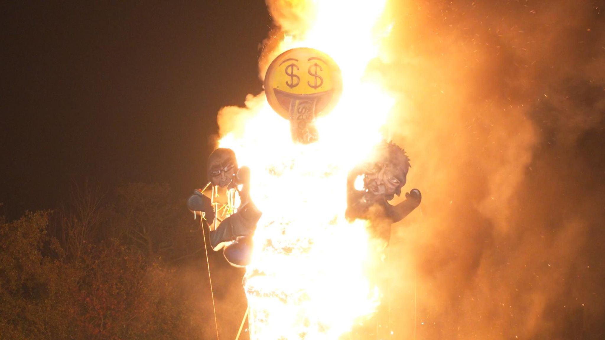 The Ticketmaster and Oasis brothers effigy burning