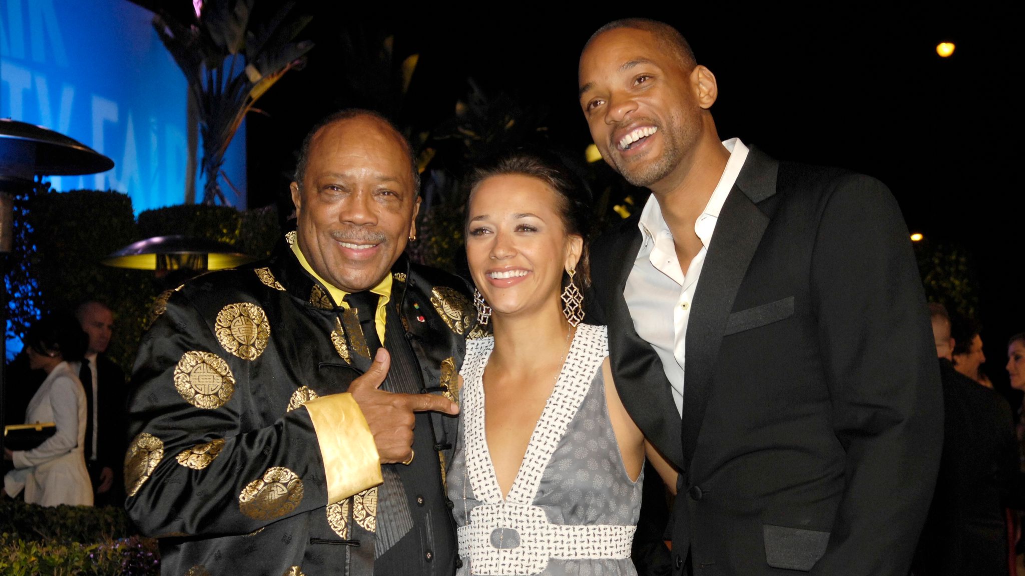 Jones with his daughter Rashida Jones and Will Smith in 2007. Pic: Reuters