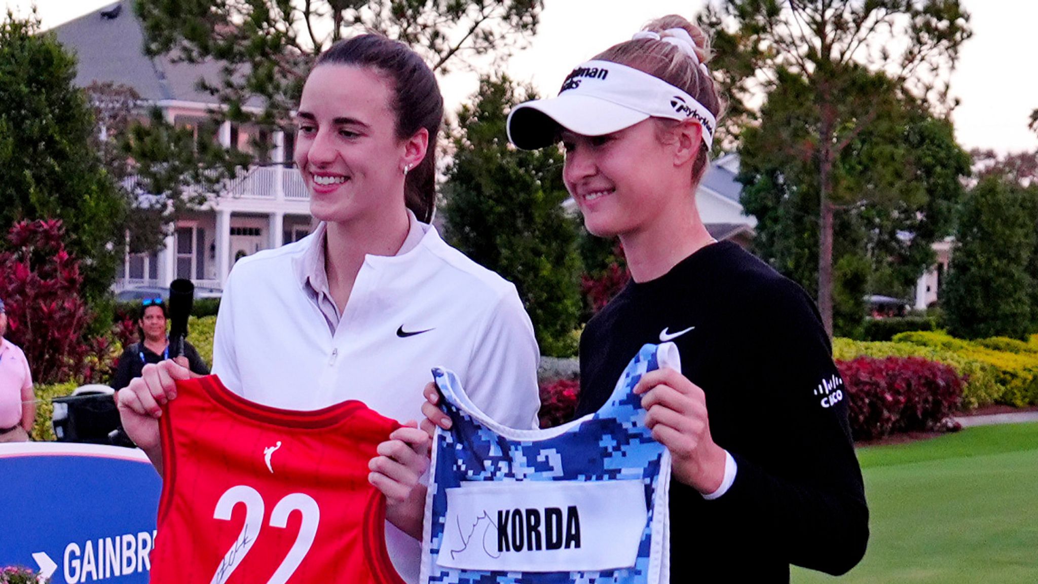 Caitlin Clark and Nelly Korda at The ANNIKA Pro-Am (Associated Press)