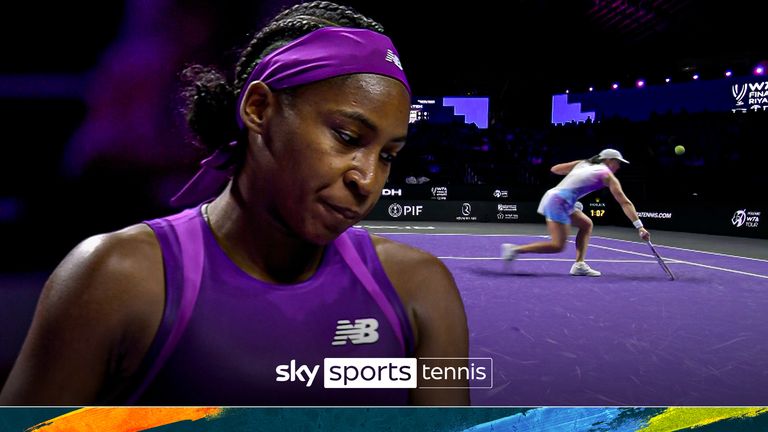 Iga Swiatek edged Coco Gauff in an incredible rally in their WTA Finals match