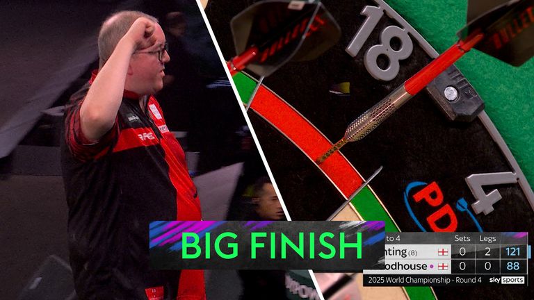 Stephen Bunting takes the first set as he takes all three legs against Luke Woodhouse and wins the final leg with impressive 121 finish.