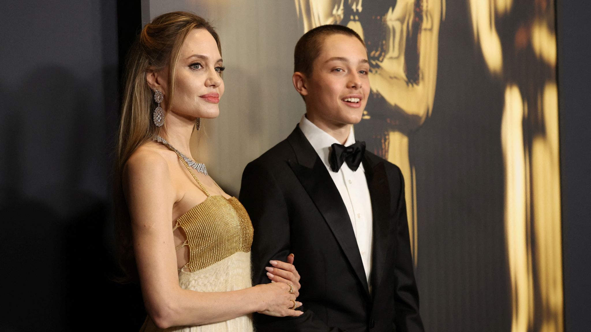 Angelina Jolie and Knox in November 2024. Pic: Reuters