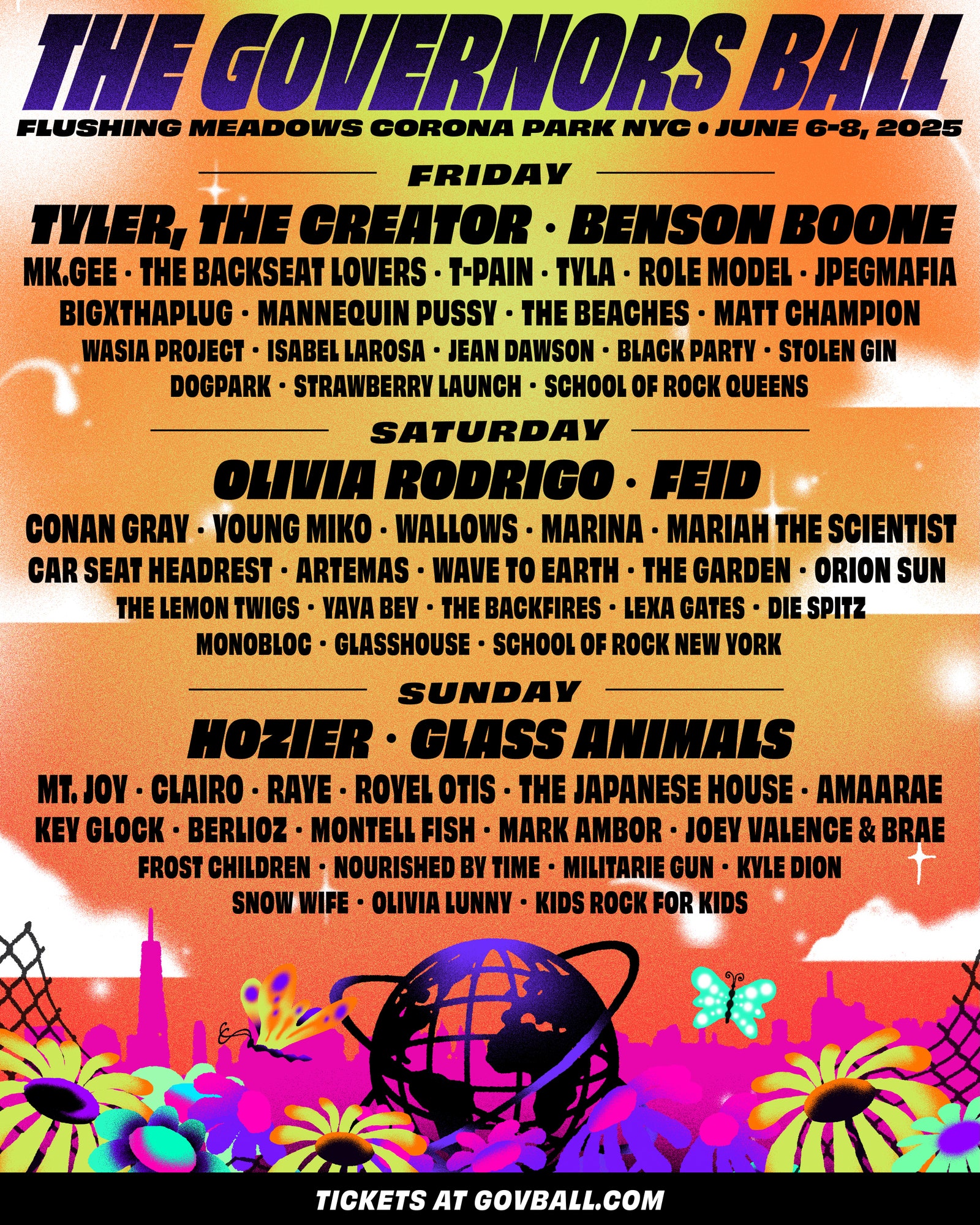 Governors Ball 2025 Poster