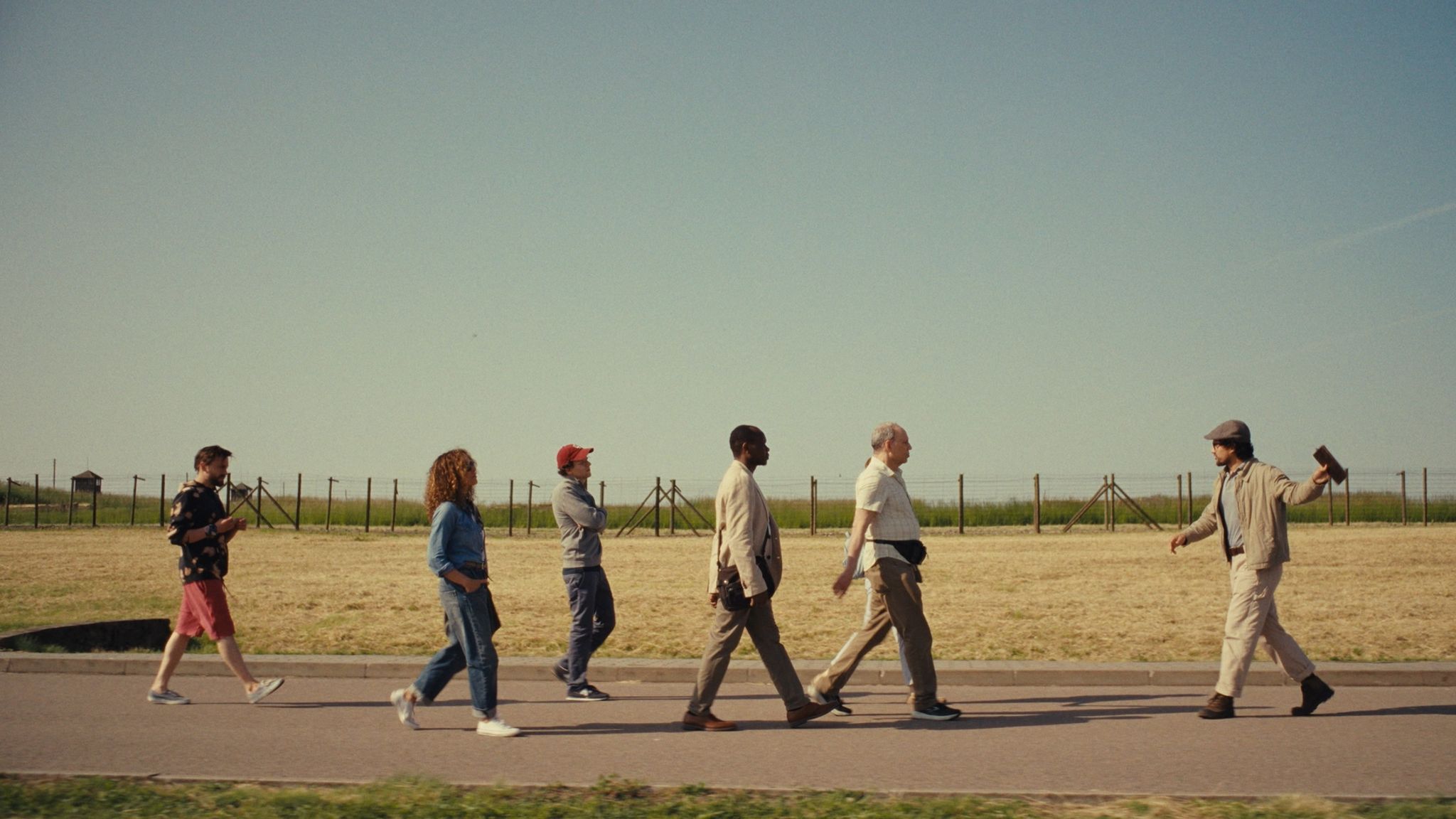 (From L-R): Kieran Culkin, Jennifer Gray, Jesse Eisenberg, Kurt Egyiawan, David Oreskes and Will Sharpe in A Real Pain. Pic: Courtesy of Searchlight Pictures 2024