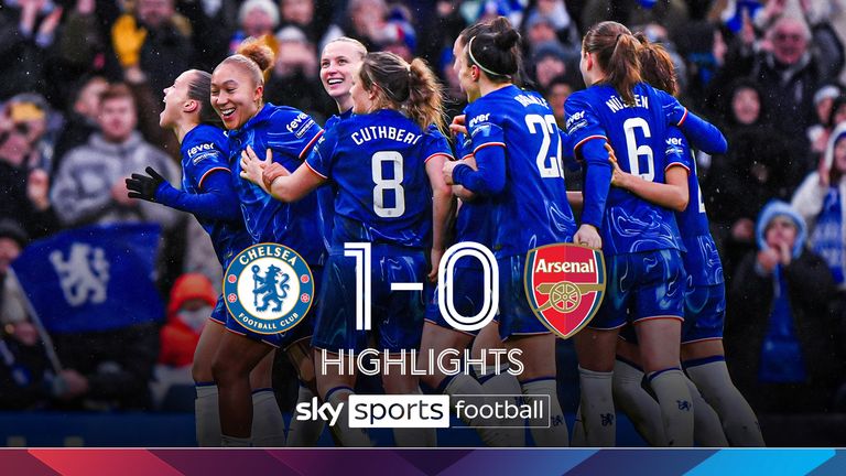 WSL Chelsea 1-0 Arsenal highlights