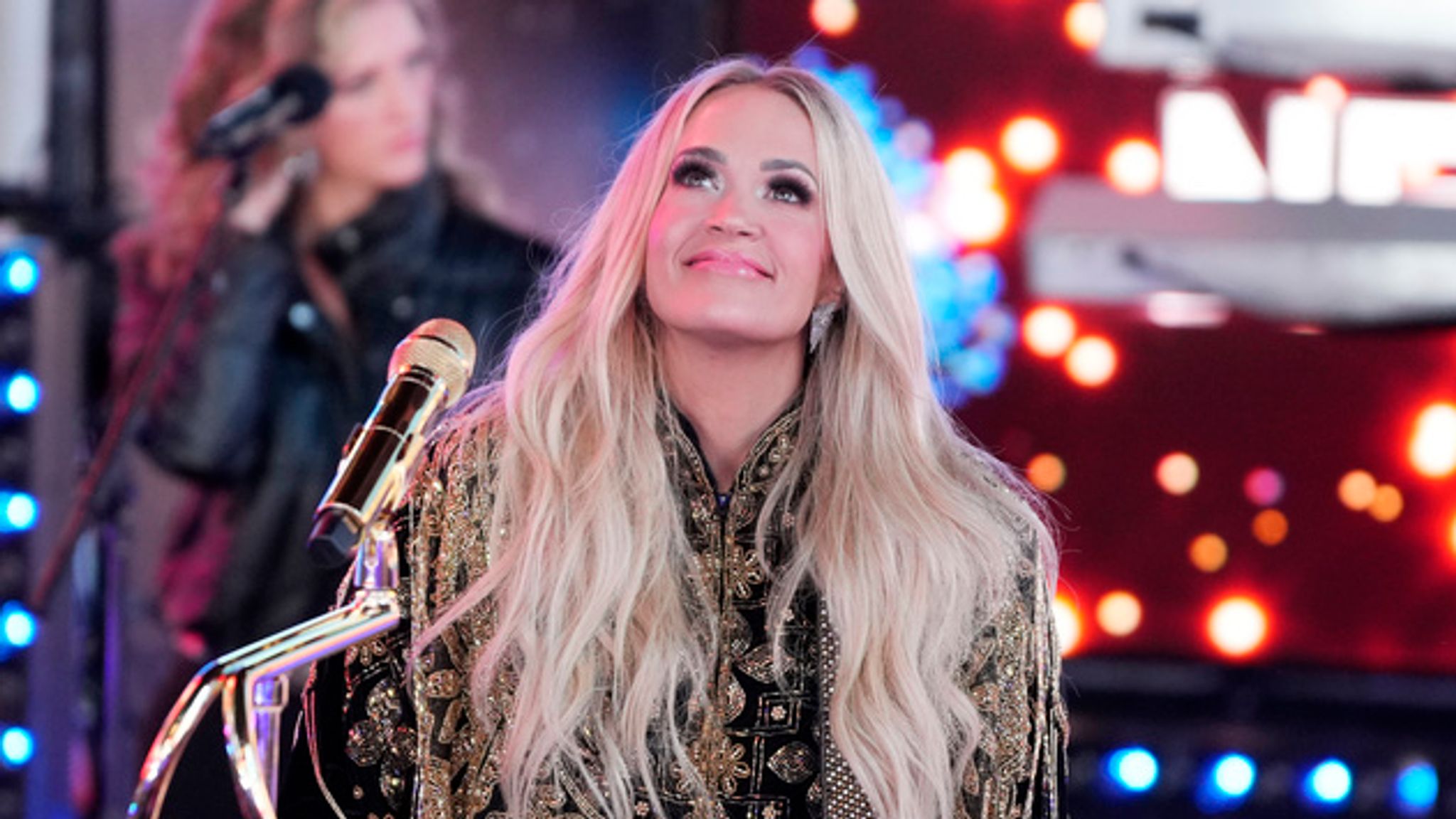 Carrie Underwood performing in Times Square on New Year's Eve. Pic: AP