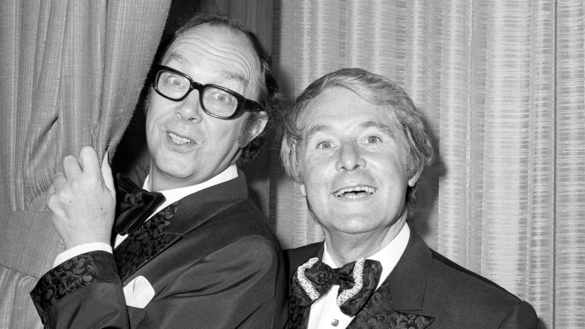 Comedy duo Eric Morecambe (left) and Ernie Wise during one of their popular shows