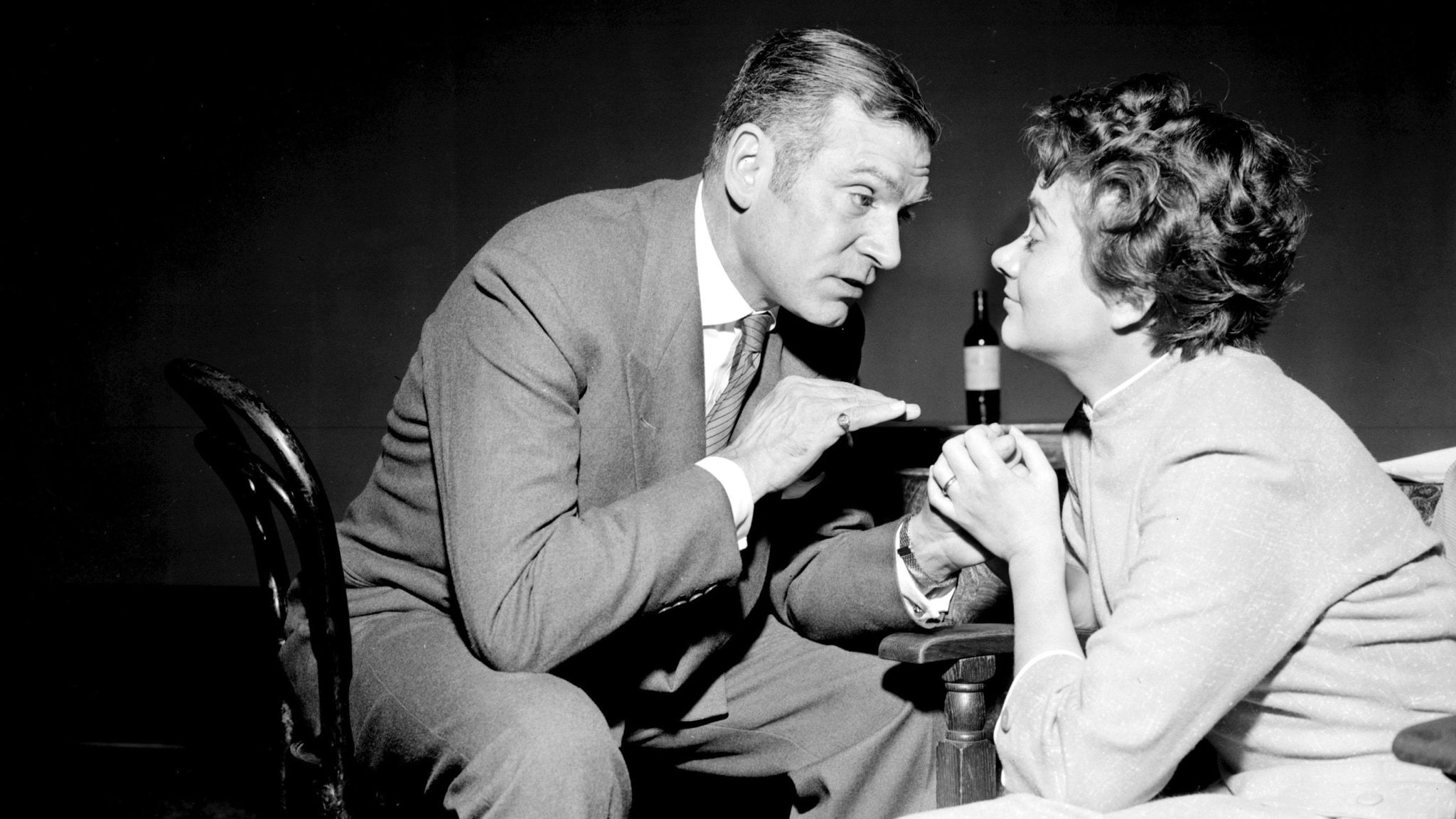 Laurence Olivier (left) and Joan Plowright in 1957 starring in The Entertainer. Pic: PA