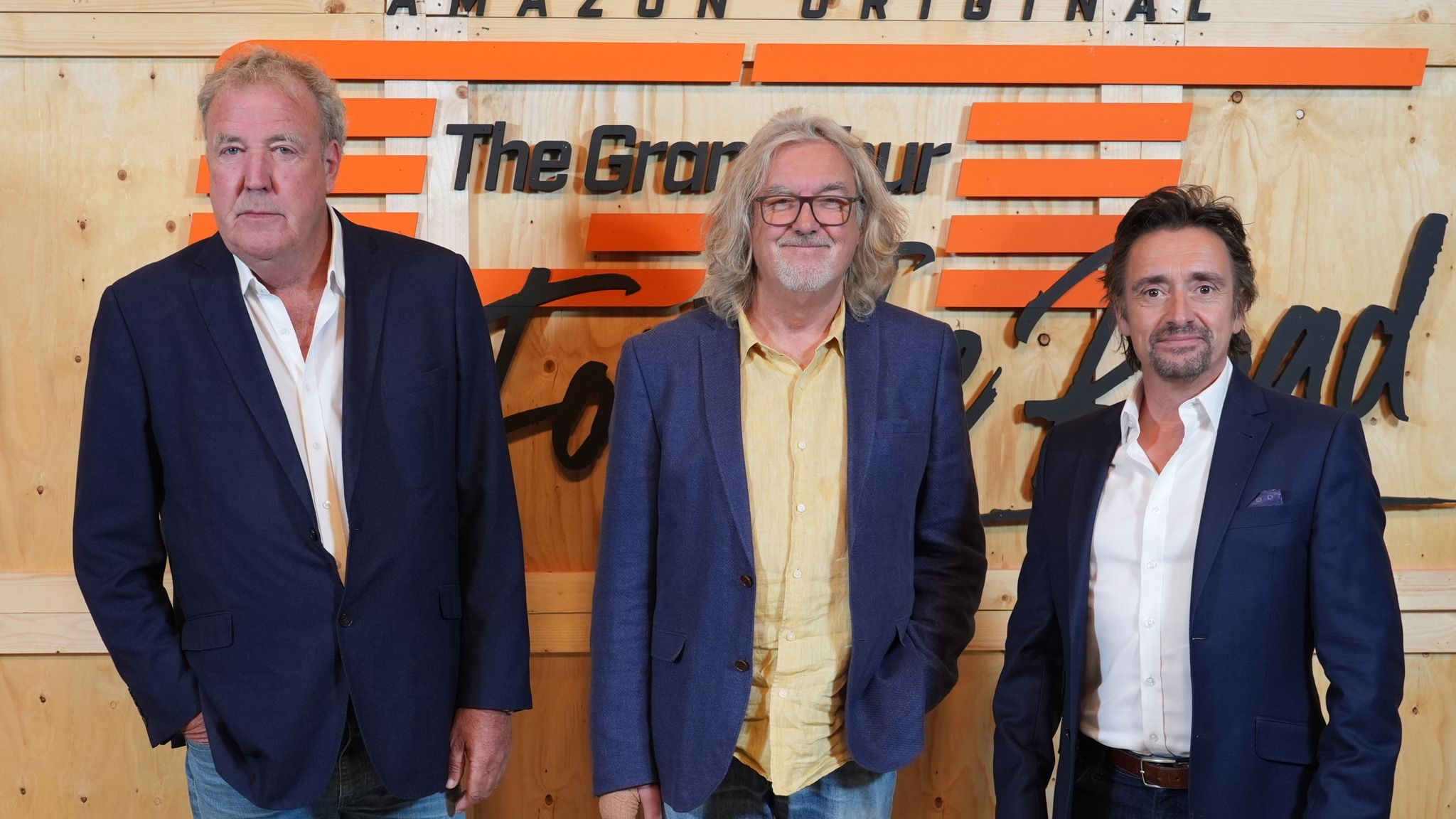 (left- right) Jeremy Clarkson, James May and Richard Hammond ahead of a Q&A event to launch the final episode of The Grand Tour, at BBC TV Centre in London. Picture date: Tuesday September 10, 2024.