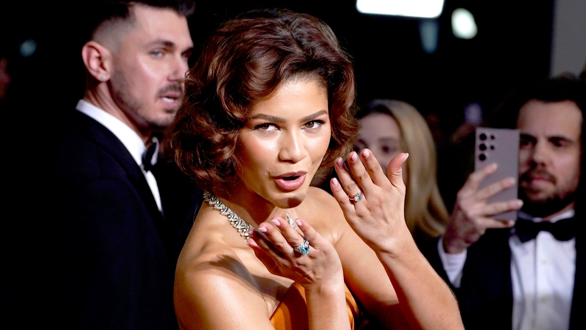 Zendaya arrives at the 82nd Golden Globes. Pic:Invision/AP