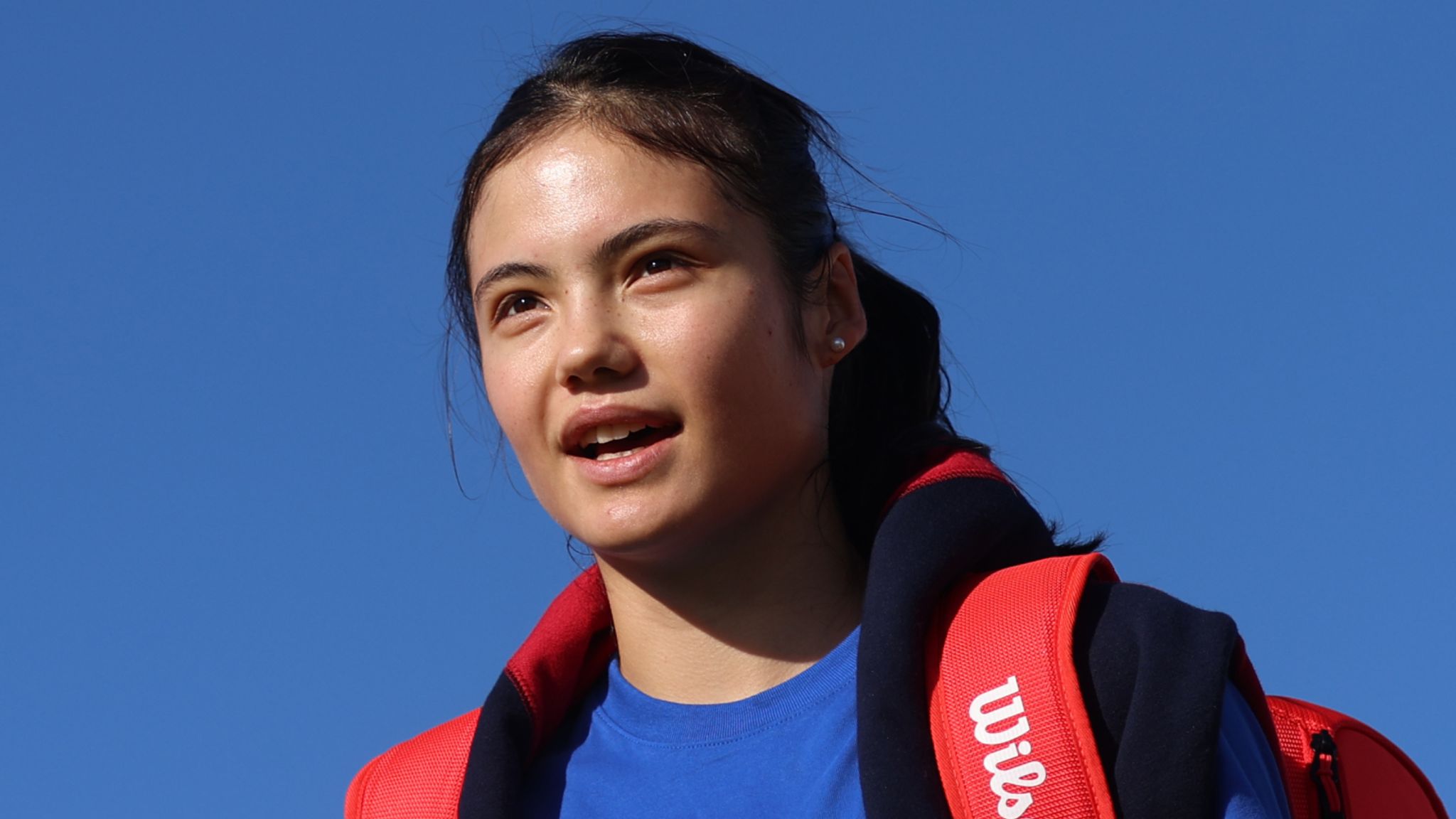 Emma Raducanu of Great Britain makes her way to training during the Billie Jean King Cup Finals at Palacio de Deportes Jose Maria Martin Carpena on November 12, 2024 in Malaga, Spain. (Photo by Nathan Stirk/Getty Images for LTA)