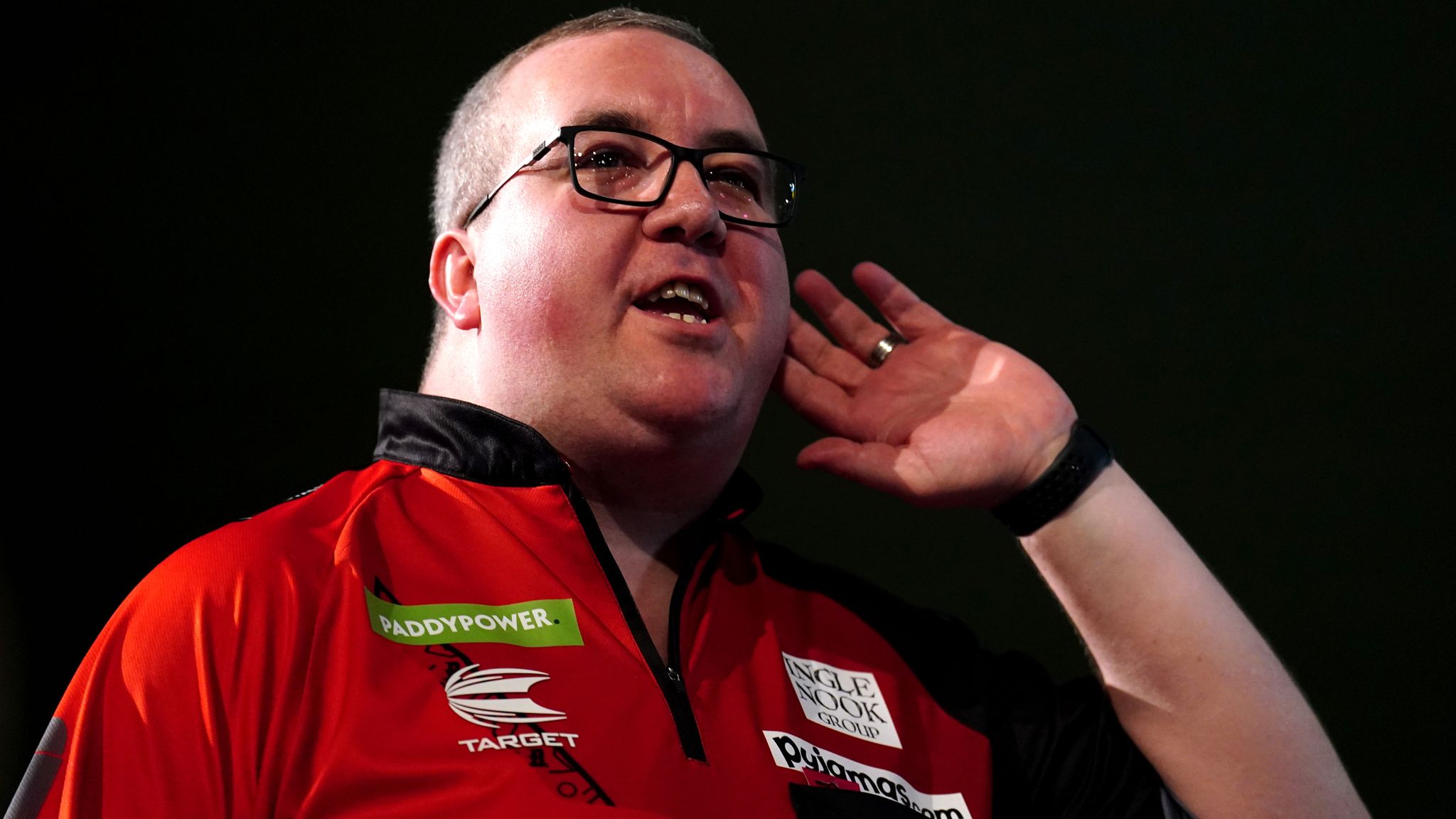 Stephen Bunting walks out to play Michael van Gerwen (not pictured) on day twelve of the Paddy Power World Darts Championship at Alexandra Palace, London. Picture date: Friday December 29, 2023.